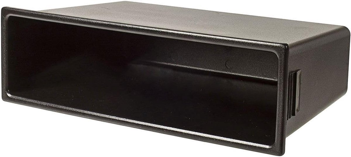 SnelShoppen - Universele 1-DIN Opbergcompartiment - Radioframe - Zwart - 187x58x100 mm - Perfect voor Auto's en Dual ISO Screens
