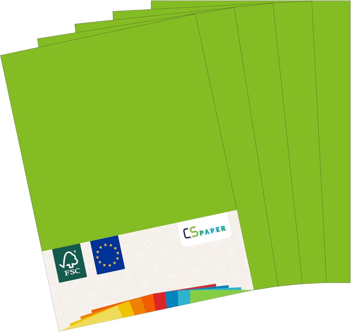 SnelShoppen - A4 Kleurrijk Papier Groen 50 Vellen 80 g/m² - Printpapier, Kopiepapier, Universeel Papier voor Knutselen, Vouwen en Creatieve Projecten
