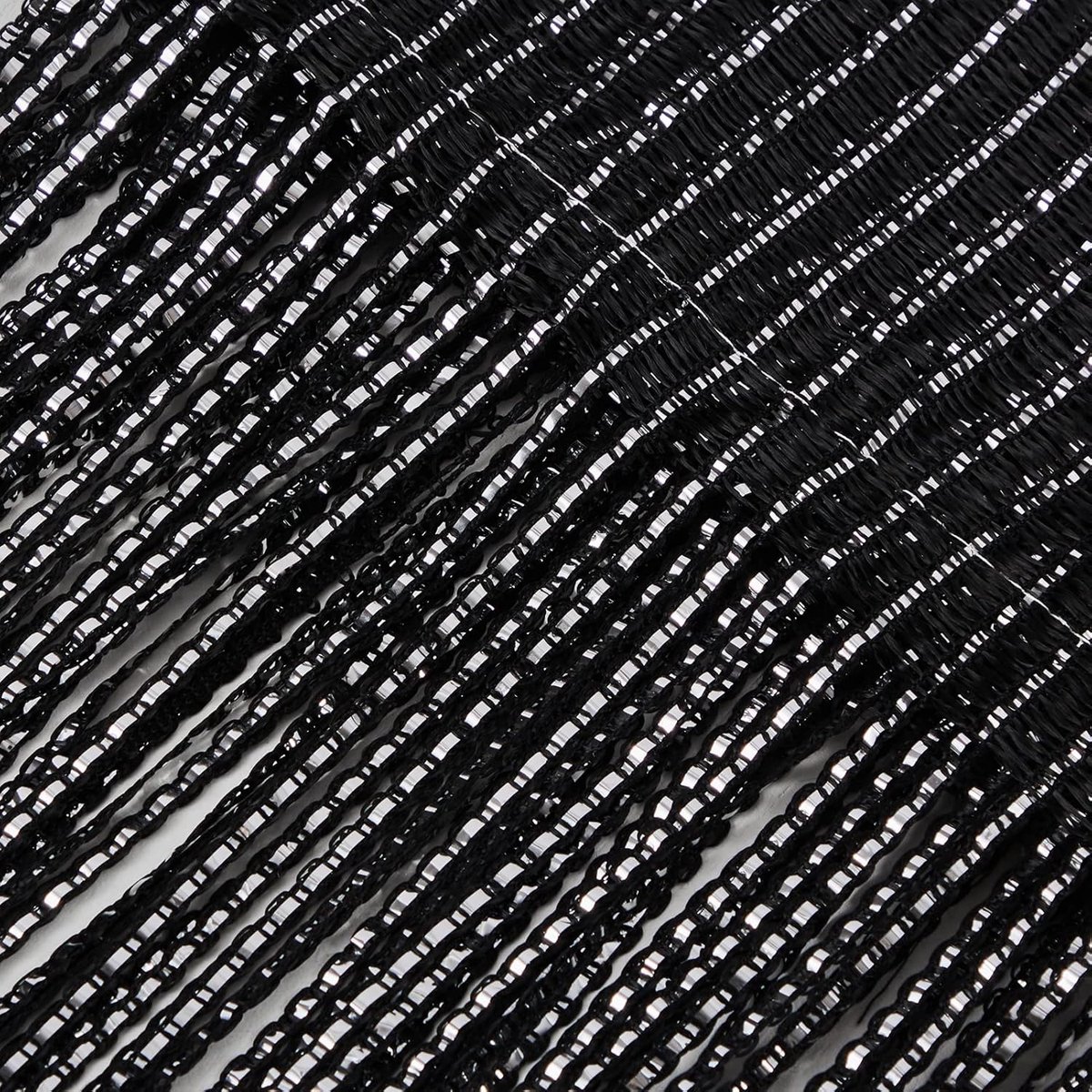 SnelShoppen - Vliegengordijn Buiten - Insectenwering Draadgordijn Zwart - Sfeervolle Roomdivider 100x200 cm - Muggengordijn voor Feest, Tuin en Campin