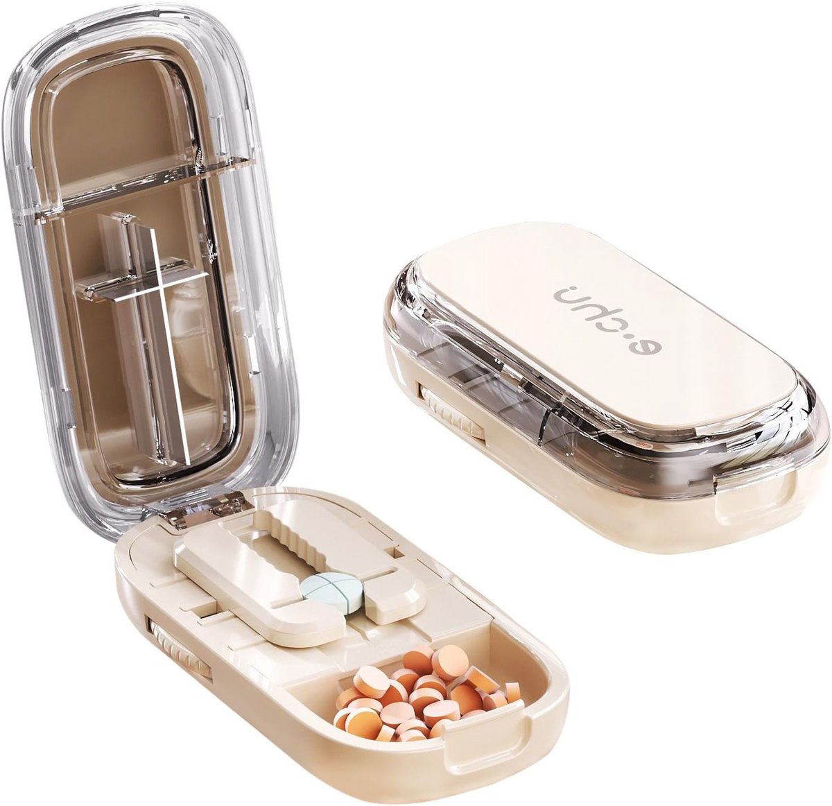 Precisie Pillen Snijder, Compact en Draagbaar, Multifunctionele Medicijn Snijder met Opbergdoos voor Gemakkelijk Gebruik en Nauwkeurigheid
