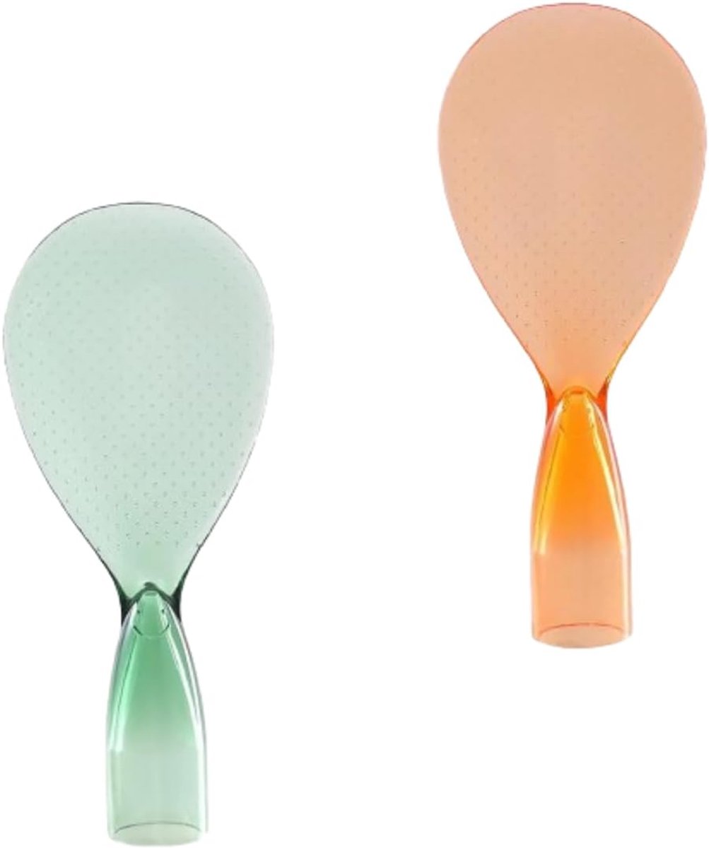 SnelShoppen - 2 Stuks Rijstlepel - Non-Stick Rijstlepel van Robuust Plastic - Duurzaam en Makkelijk Schoon te Maken - Ideaal voor Keuken, Restaurant e