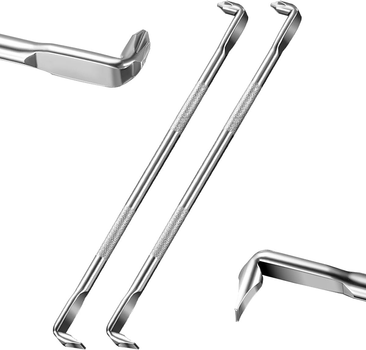 SnelShoppen - 2 pcs Z-vormige dubbele kop schroevendraaiers 180 mm, Phillips en platte schroevendraaier, 90 graden hoek voor smalle ruimtes, veelzijdi
