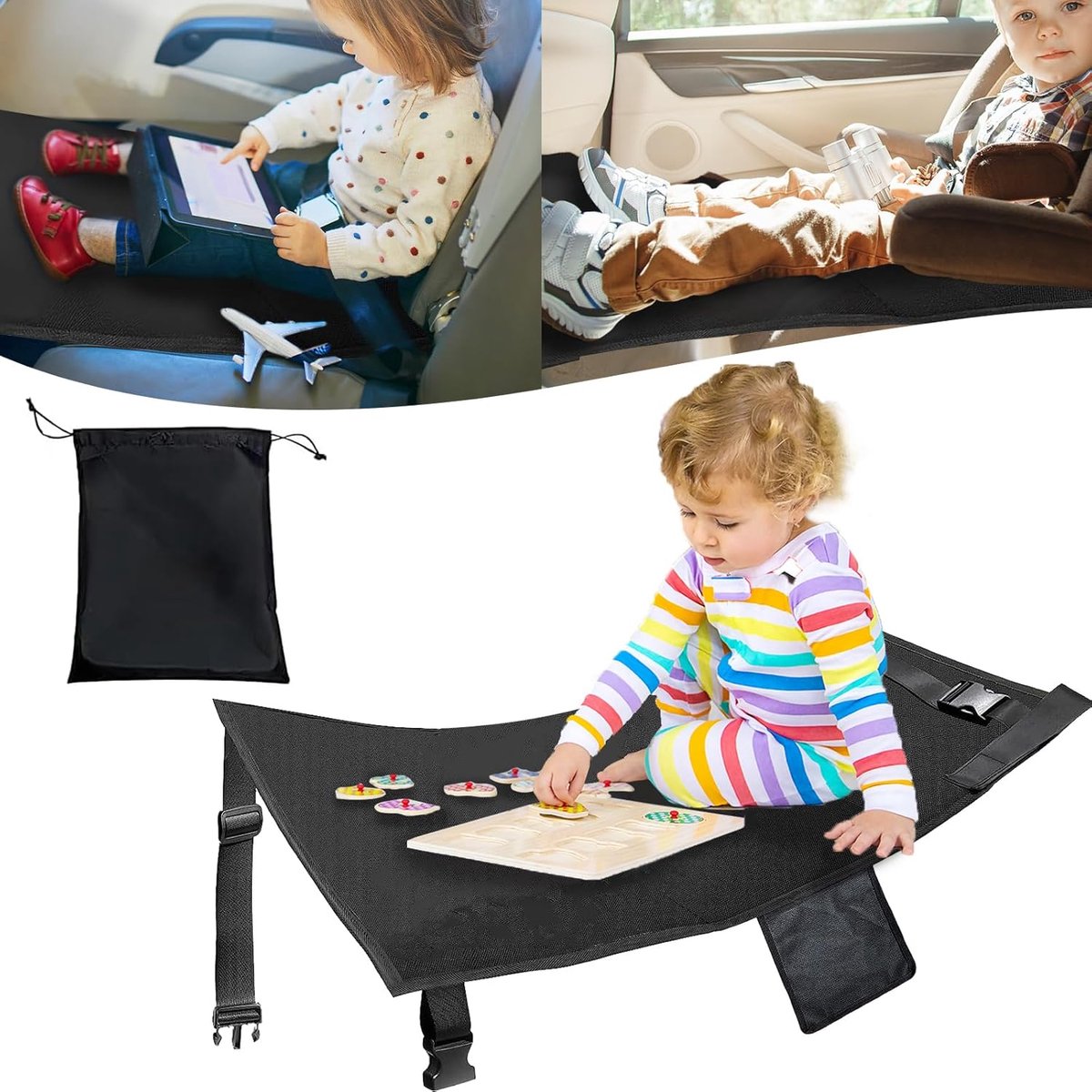 SnelShoppen - Vliegtuig Voetensteun voor Kinderen, Draagbaar Reisbed, Opvouwbaar, Zitverlenging voor Comfortabele Vliegreizen, Lichtgewicht en Compact