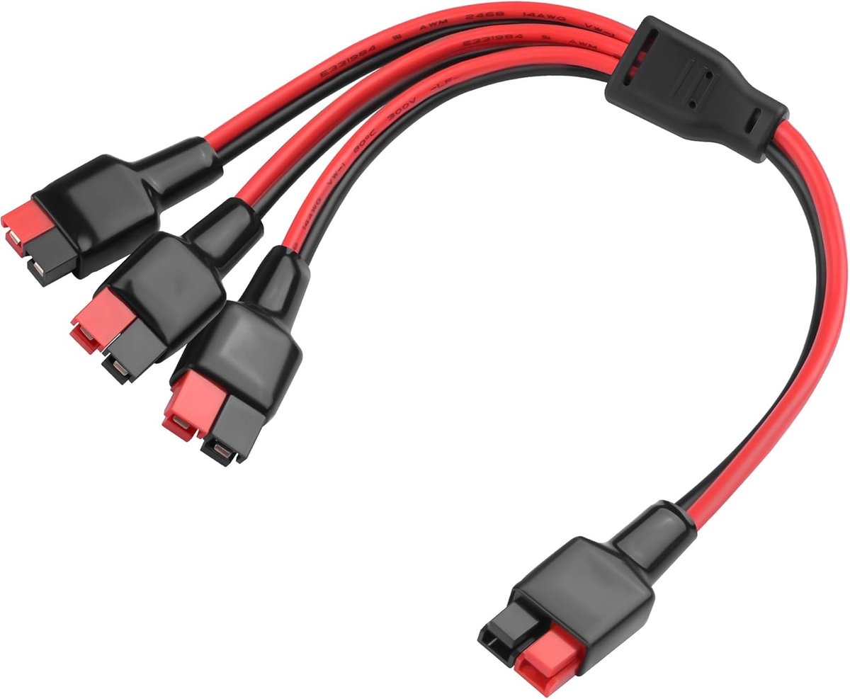 SnelShoppen - Zonne-opladen Y Splitterkabel 1 tot 3, 14AWG Anderson verlengkabel voor snel zonnepaneel opladen, batterij, RV Power Station generator 1