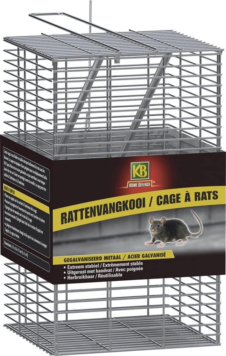 SnelShoppen - Rat Trapping Cage voor Huizen, Tuinen en Boerderijen - Effectieve Dierenbestrijding - Duurzaam Materiaal - Gemakkelijk in Gebruik - 1 St