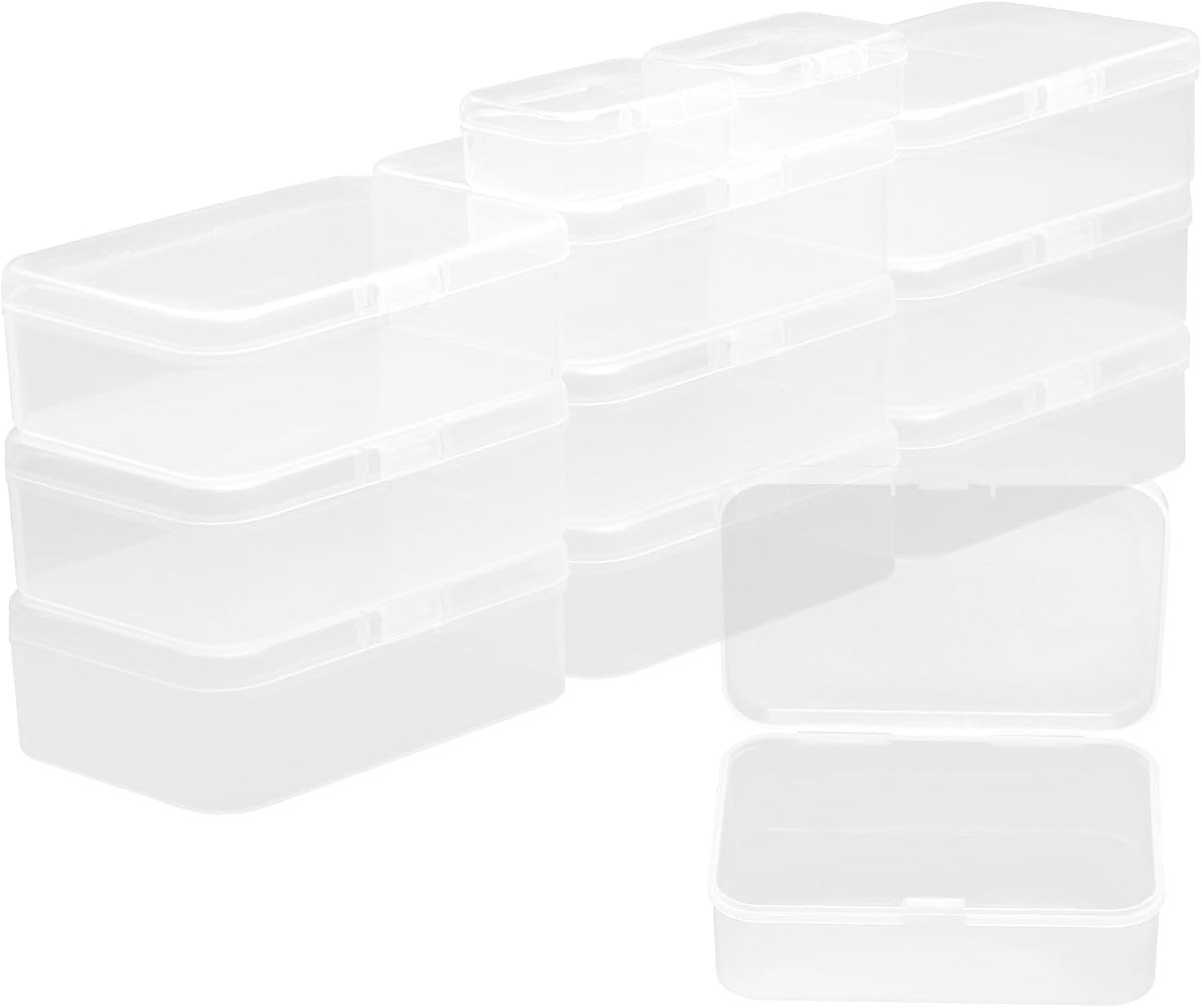 SnelShoppen - 11 Stuks Kleine Opbergdozen, Transparante Plastic Sorteringsdozen met Deksel voor Sieraden, Kralen, Schroeven en Accessoires 10.5 x 7.5