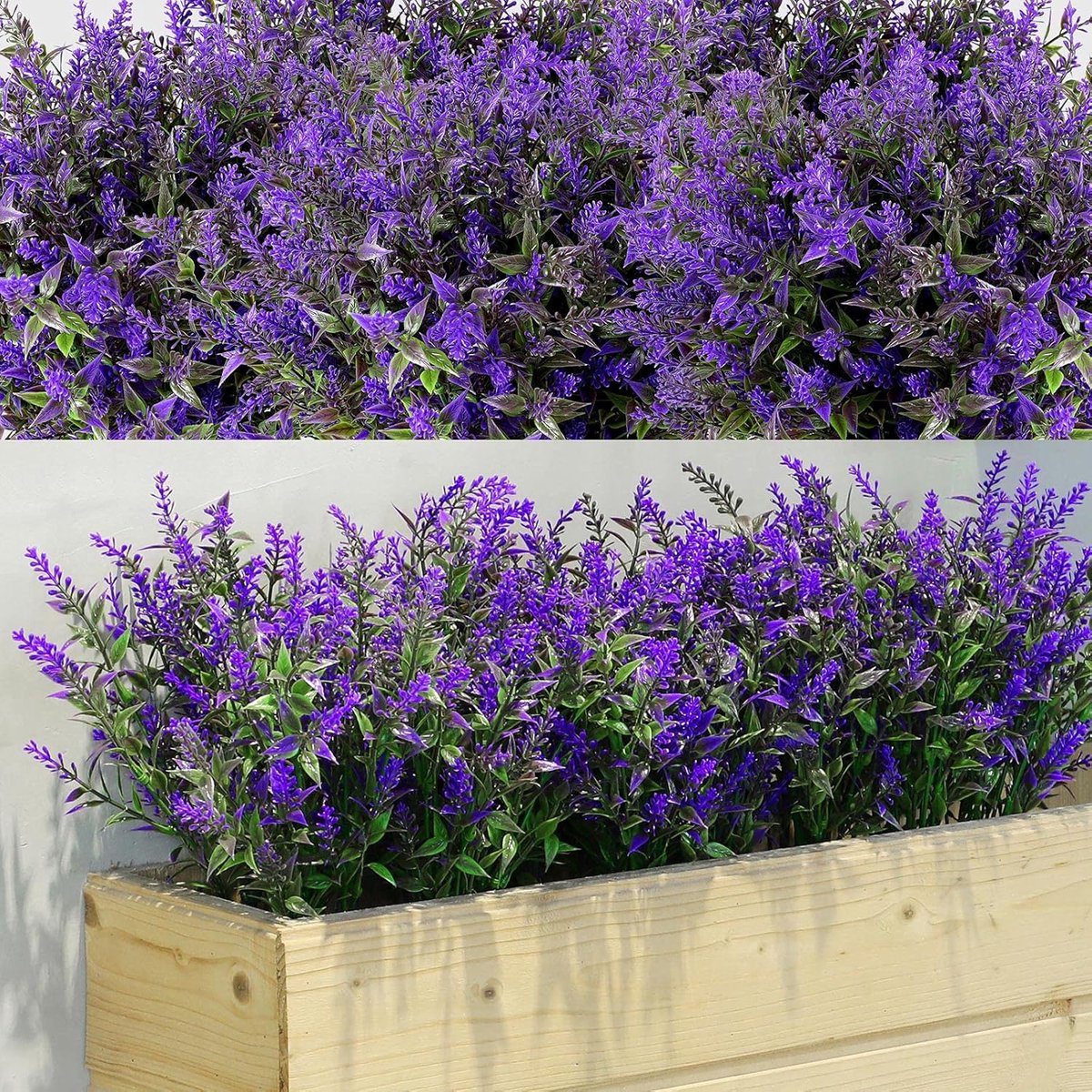 SnelShoppen - 12 Packs Kunstmatige Lavendelplanten - UV Bestendige Nepp bloemen voor Tafel Decoratie - Paars - Perfect voor Binnen en Buiten - Ideaal