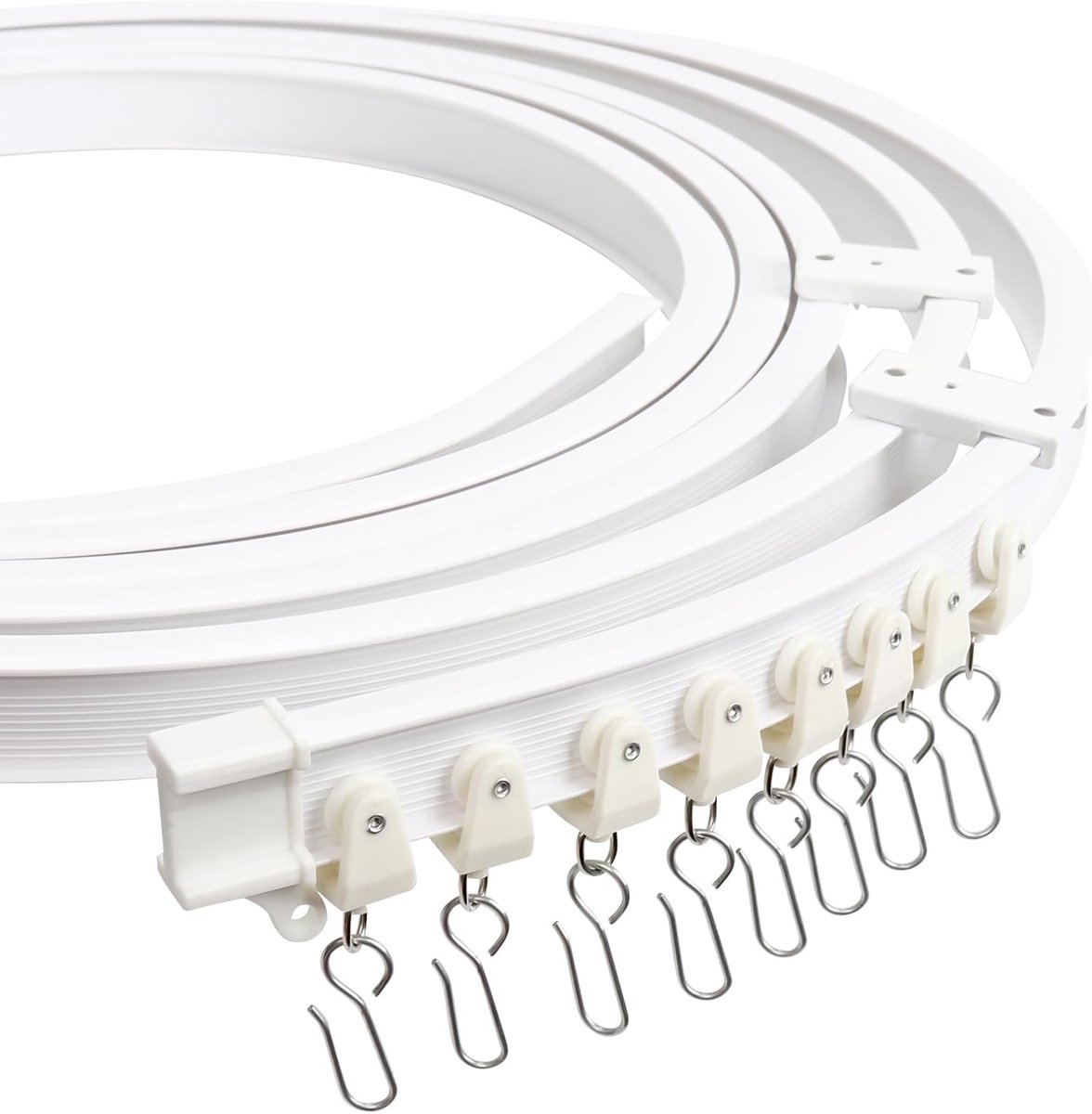 SnelShoppen - Flexibele Plafond Gordijnrail 3 Meter - Curved Ceiling Rail met Stille Rollen - Ideaal voor Raamgordijnen, Douchegordijnen en Ziekenhuiz