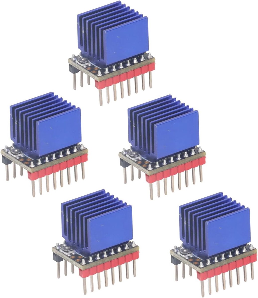 SnelShoppen - 5Pcs Ultra Silent TMC2209 V2.0 Stepper Motor Driver 2.5A - Stil, Efficiënte Koeling, Voor 3D Printers, CNC Machines en Robotica