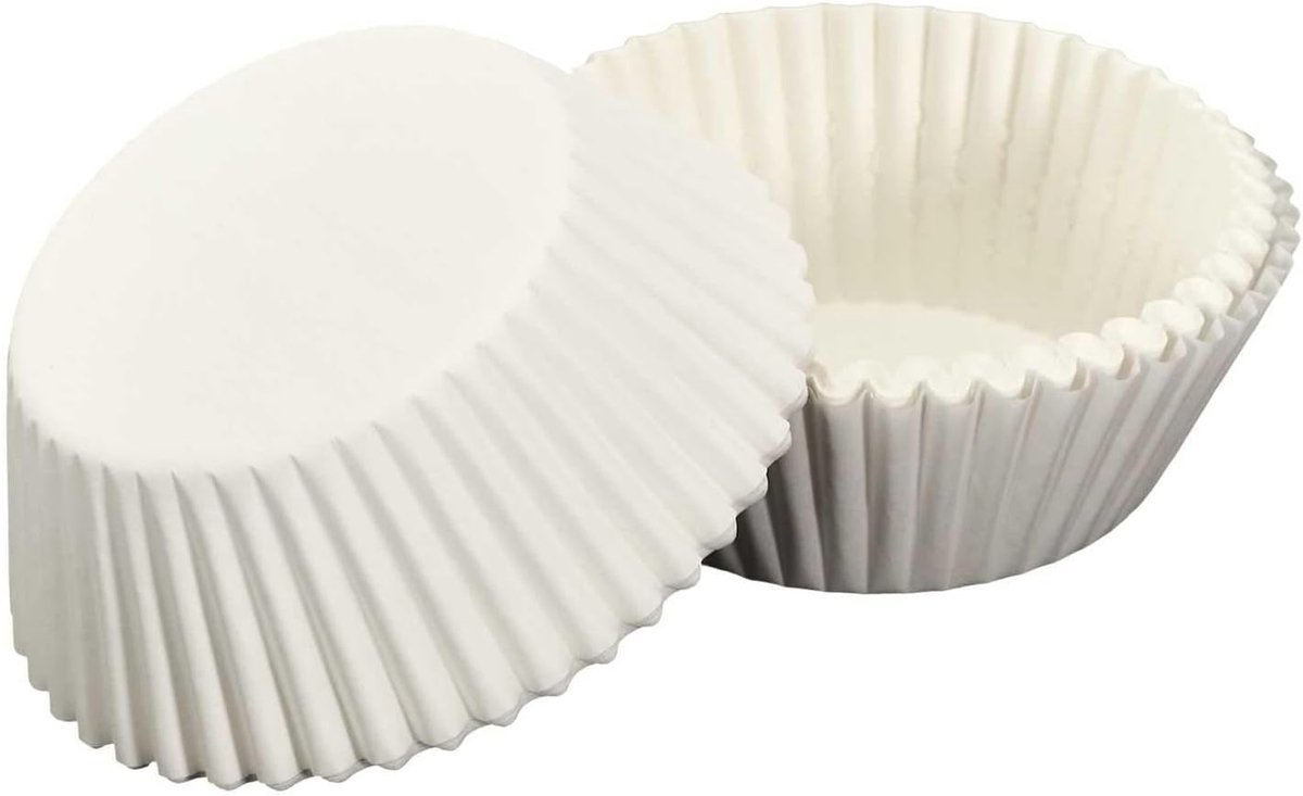 SnelShoppen - Witte Papieren Muffin Bakvormpjes 4.5 cm - 120 Stuks, Ecologisch en Elegant, Ideaal voor Bakken, Feest, Keuken, Recyclebaar