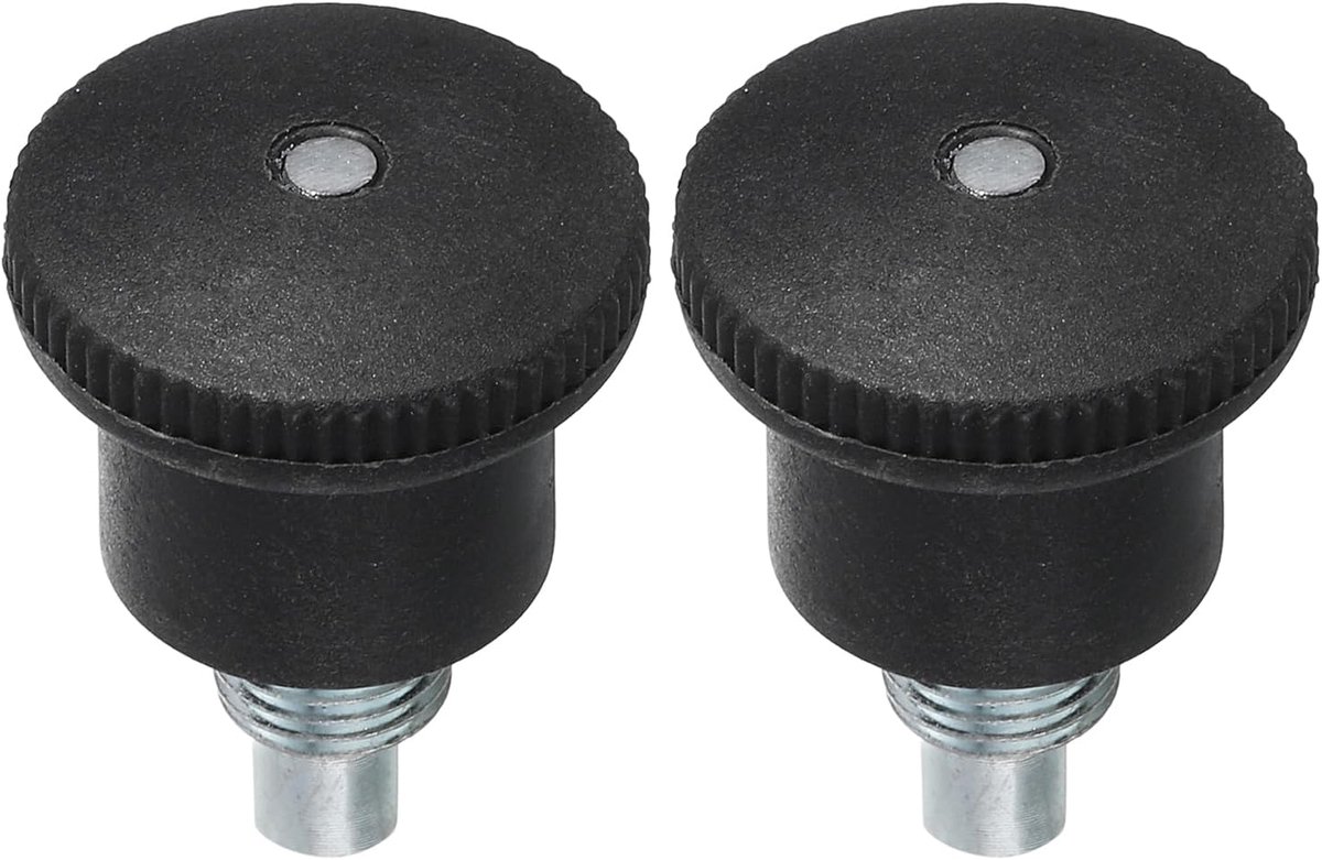 SnelShoppen - Extension Spring Handle M10 Fitness Pull Knob - 2 Stuks - Zwart - Geschikt voor Thuis Fitness, Fietsen en Sportaccessoires