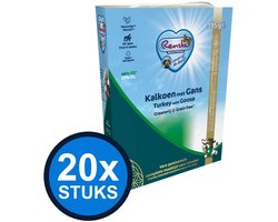 20x Renske - Vers hond adult graanvrij kalkoen&gans 395gr - Hondenvoer Natvoer - 395 g