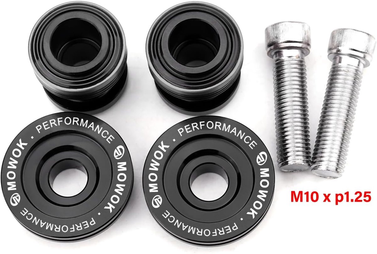 SnelShoppen - M10x1.25 Motor Bike Stand Mount Bobbins - Swing Adapter voor Motoraccessoires - Compatibel met Diverse CFMOTO Modellen - Grijs - 2 Stuks