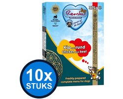 10x Renske - Vers kip met rund - tetra 375gr - Hondenvoer Natvoer - 375 g