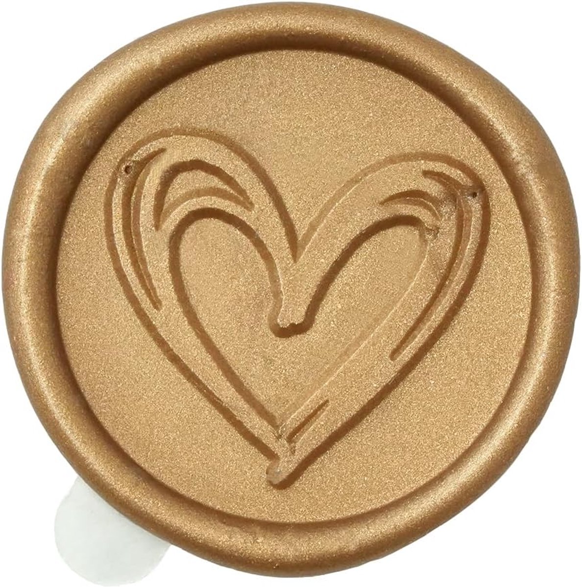 SnelShoppen - 50 Stuks Waskaders Zelfklevend Hartvormig voor Trouwen, Uitnodigingen, Enveloppen, Cadeaus, Scrapbooking - Goud