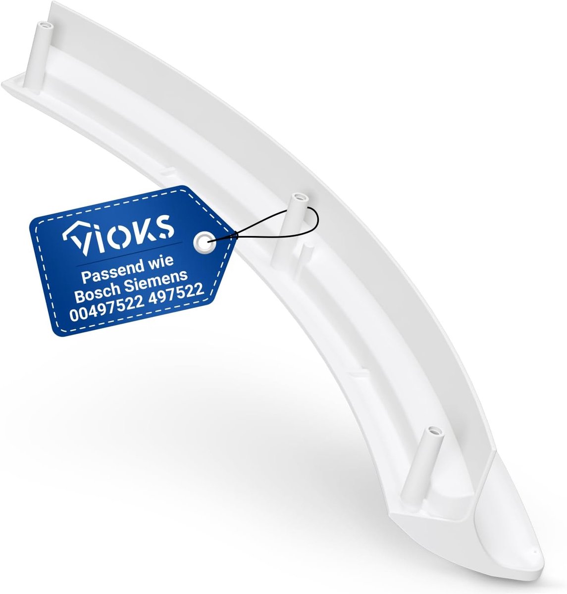 SnelShoppen - Vervangende Deurgreep 240 x 70 mm Wit voor Wasdroger, Tumble Dryer, Geschikt voor Diverse Merken, Ideaal als Reserveonderdeel