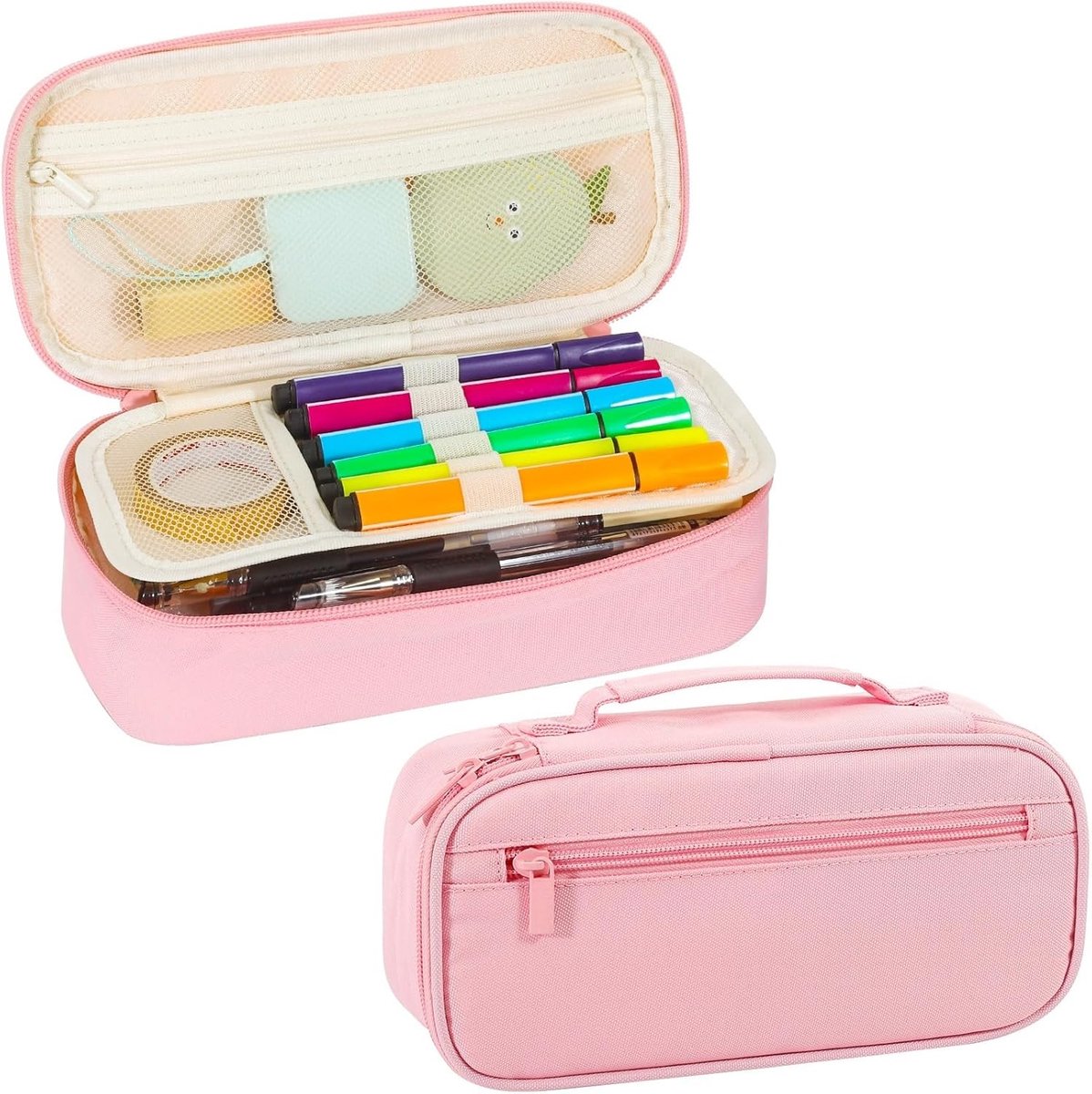 Roze Etui met Handvat - Modern Design
