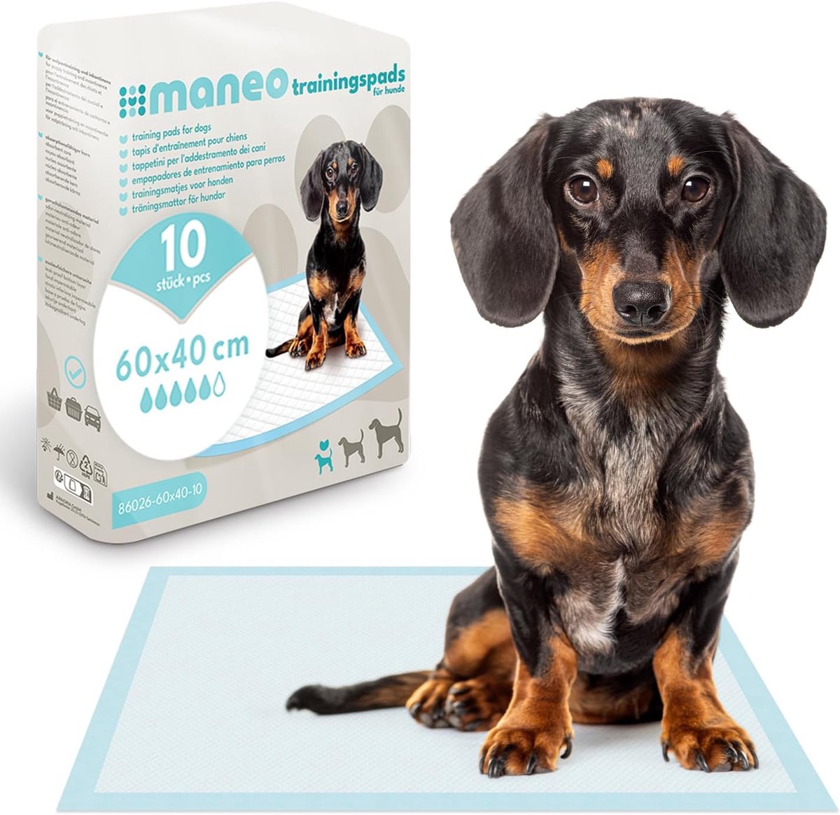 SnelShoppen - 10 Puppy Training Pads 60x40cm, Absorberende Pee Mats voor Honden, Lekvrije 5-Laags Dog Pads voor Puppies en Katten, Ideaal voor Binneng