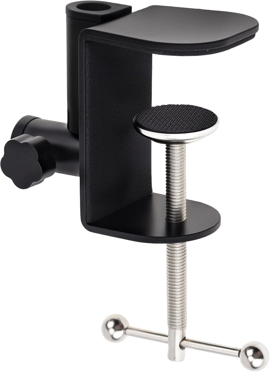 SnelShoppen - C-Clamp Basis Standaard Bevestiging - Metalen Tafelmontage Klem voor Bureau Lamp, Monitor, Microfoon Arm Stand - 12mm Diameter Opening