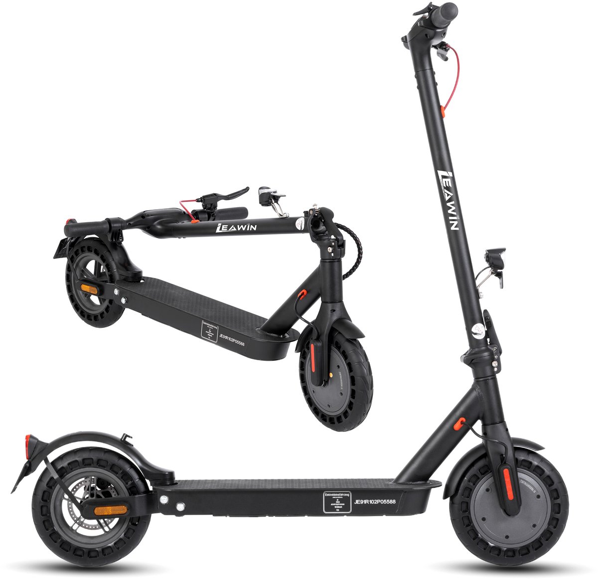 MIVRAY Elektrische Step – 500W Motor En Wegtoelating – 35-45 km Actieradius – Aluminium – – Opvouwbaar Voor Dagelijks Woon-werkverkeer Zwart