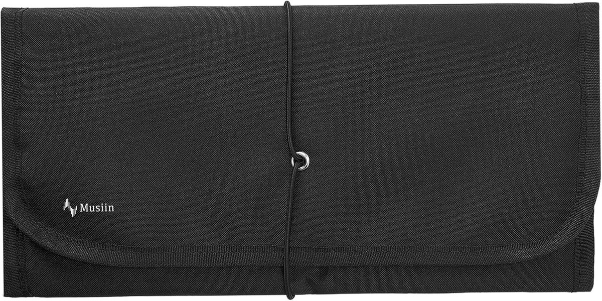 SnelShoppen - Musiin Gitaar Accessoire Organizer Tas - Vouwbare Opbergtas met Eenvoudige Toegang - Voor Picks, Capo, Snaren, Band - Zwart