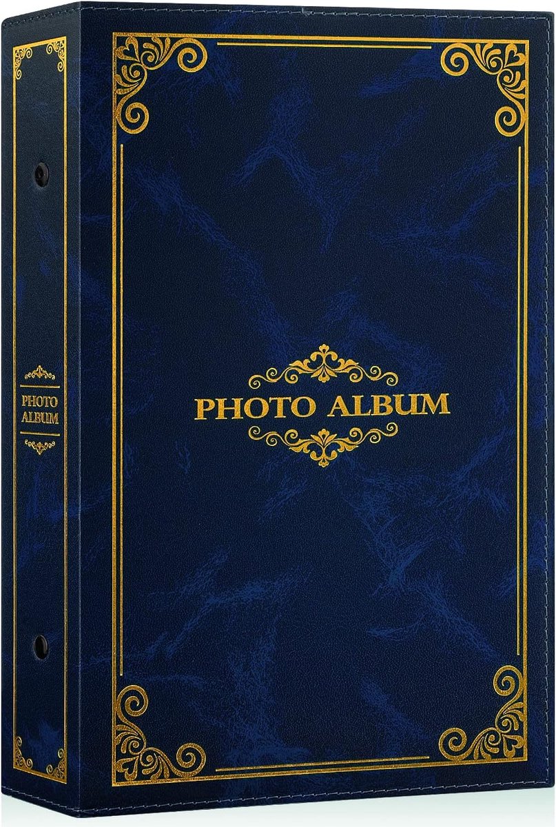 SnelShoppen - Photo Album 6x4 Slip-in, Traditioneel Klassiek, 300 Pockets, Houdt Landscape 10x15cm Foto's, Blauw, Ideaal voor Feesten en Herinneringen