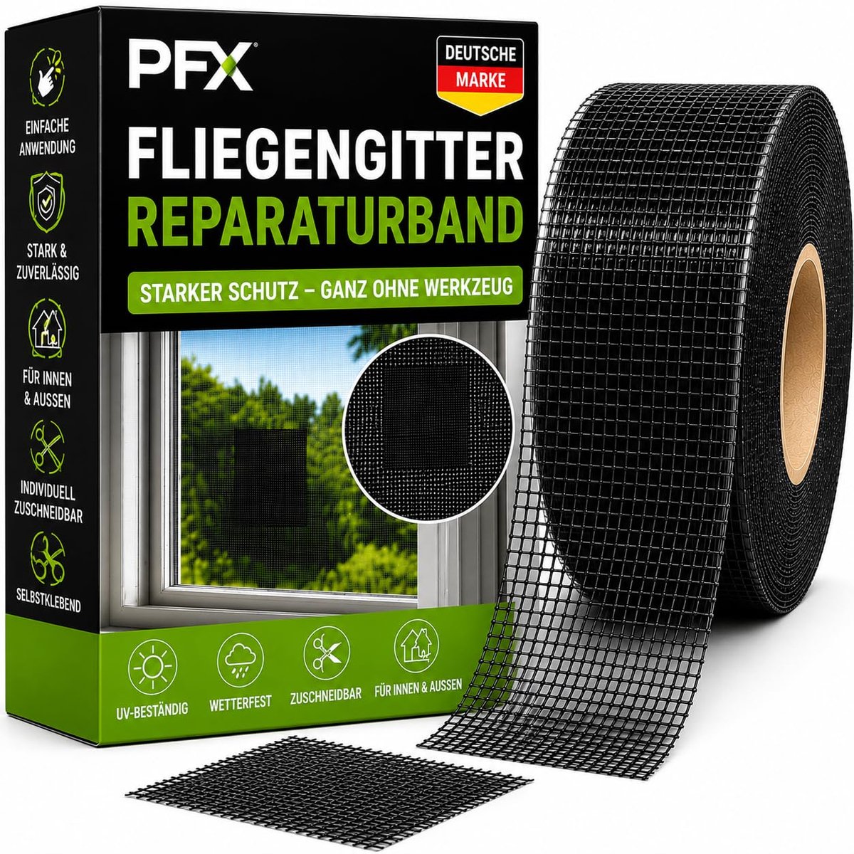 SnelShoppen - Fly Screen Repair Kit - Zelfklevende, Waterdichte Reparatiepatch voor Vliegenraam en Schermdeuren (3 Meter) - Geschikt voor Ramen en Deu