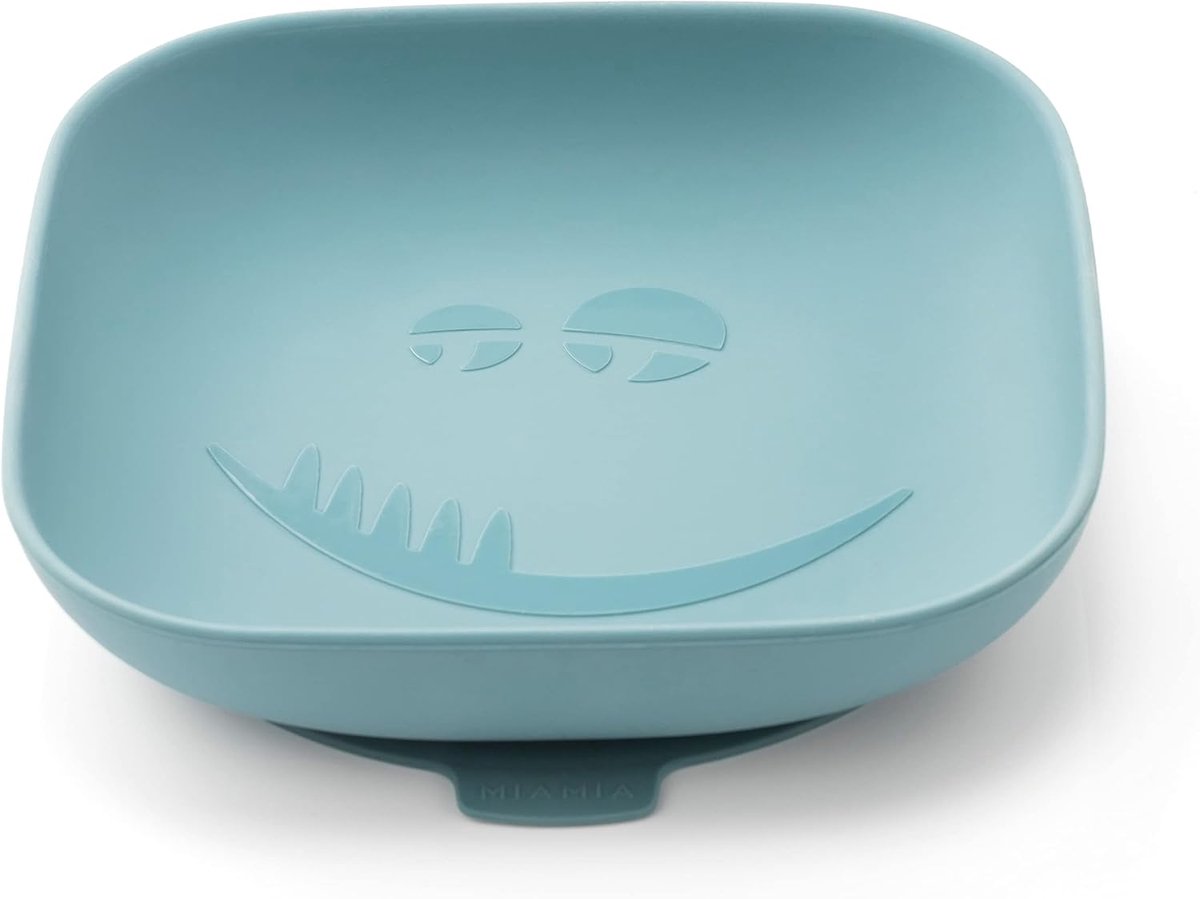 SnelShoppen - Silicone Baby Plate met Zuignap - Veilig en Getest - Antislip Silicone Bord voor Baby's - Monster Petrol - Ideaal voor Eten Leren en Voe