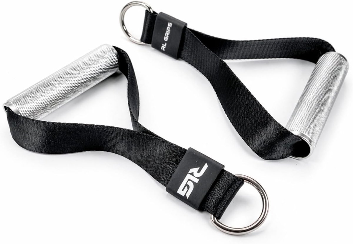 SnelShoppen - Fitness Pulley Grips met Aluminium Handgrepen - Set van 2 Sterke Handvatten voor Krachttraining met Fitness Pulleys - Duurzaam en Antisl