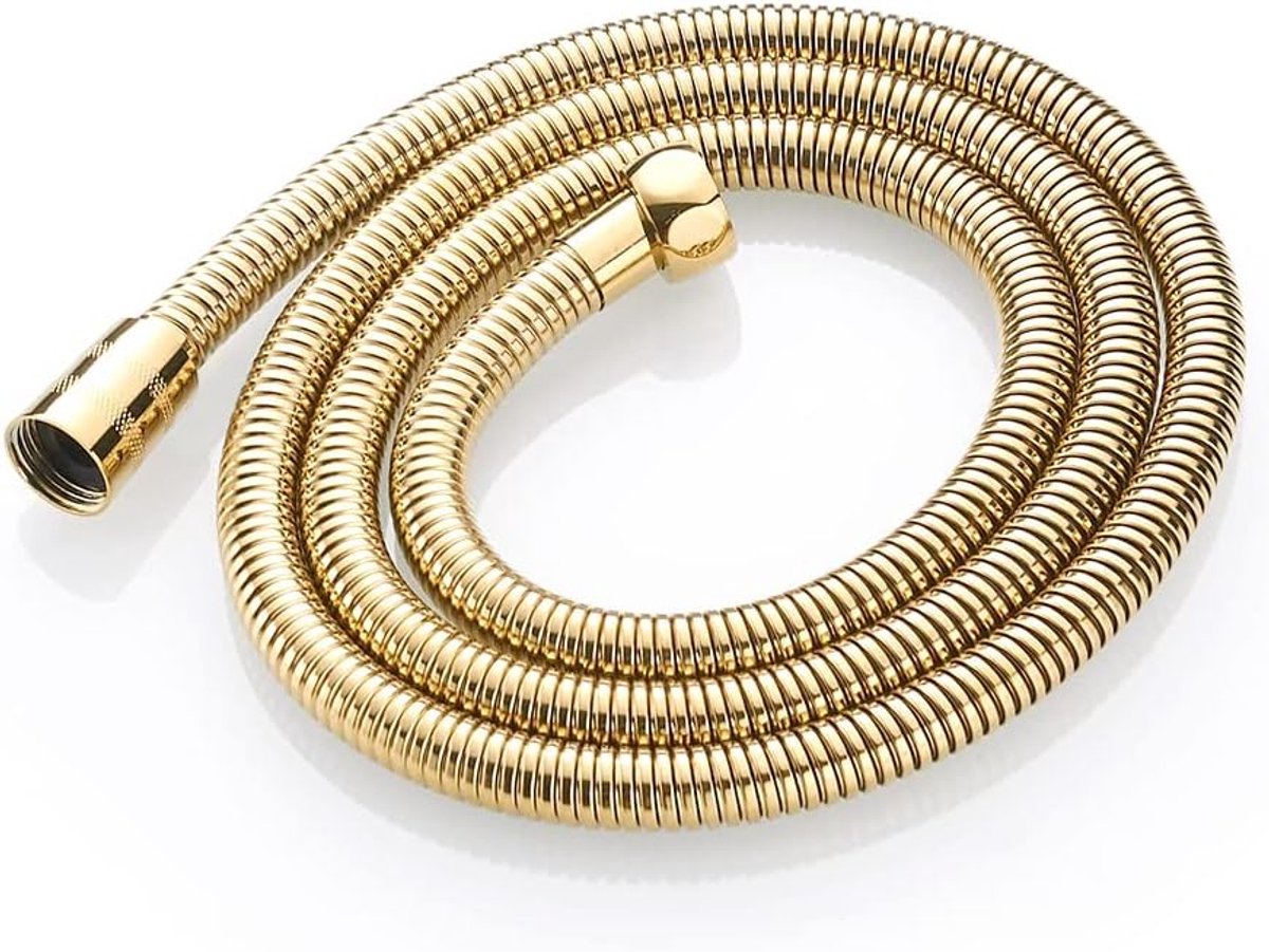 SnelShoppen - 1.2m/1.5m Gouden Lekvrije Flexibele RVS Anti-kink Douche Slang met Stevige Verbindingsstukken - Ideaal voor Badkamer en Douche