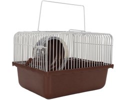 Hamsterkooi Draagbaar - Hamsterhuisje - Hamster speelgoed - Waterfles - Voerbak - Hoogwaardig kunststof/ijzerdraad - Dierenkooi