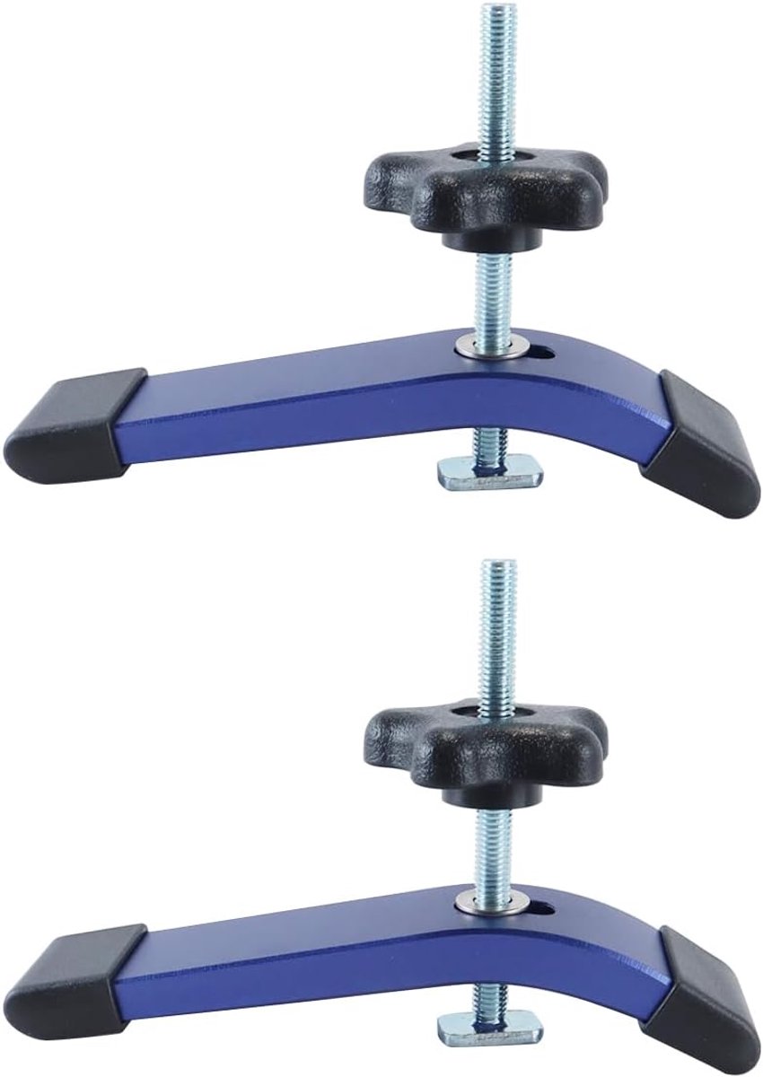 SnelShoppen - 2 Sets Aluminium Legering Werkbank T-Nut, M8 Klemmen en Snelsluiter, Duurzame en Flexibele Fastener Houder voor Werkbank, Professioneel