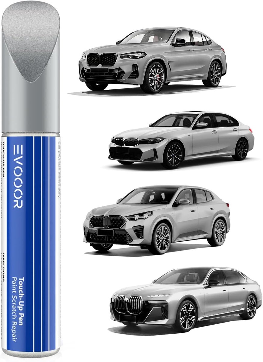 SnelShoppen - Brooklyn Grijs Metallic Auto Lak Herstelpen voor Krassen, Snelle en Eenvoudige Reparatie Oplossing voor BMW, Lakstift voor Schadeherstel