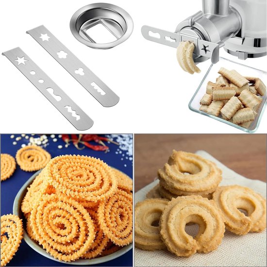 2-delige spuitmond set voor gebak, roestvrijstalen accessoires voor koekjes en taarten, geschikt voor MUM4/MUM5 keukenmachines — afbeelding 3