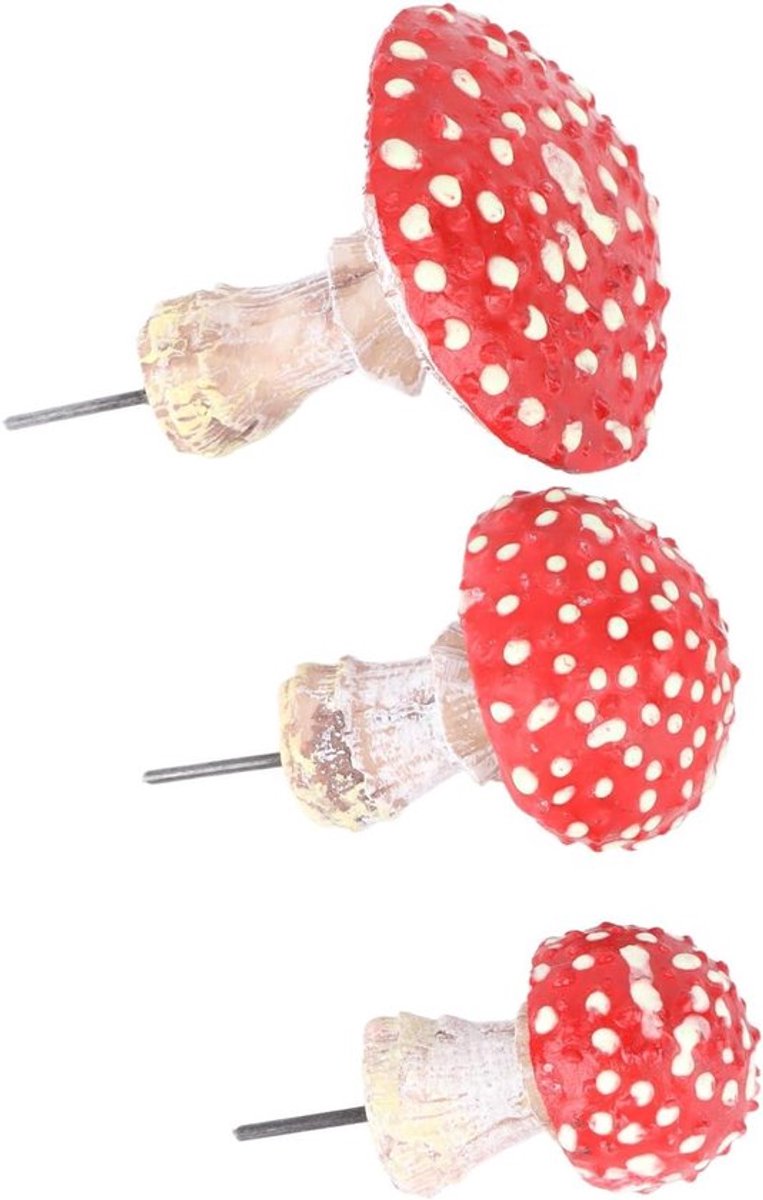 Paddestoel Decoratie Set van 3 Stuks voor Tuin - Glow in The Dark - Lichtgevend - Micro Landschap Decoratie met Paddestoel Vorm
