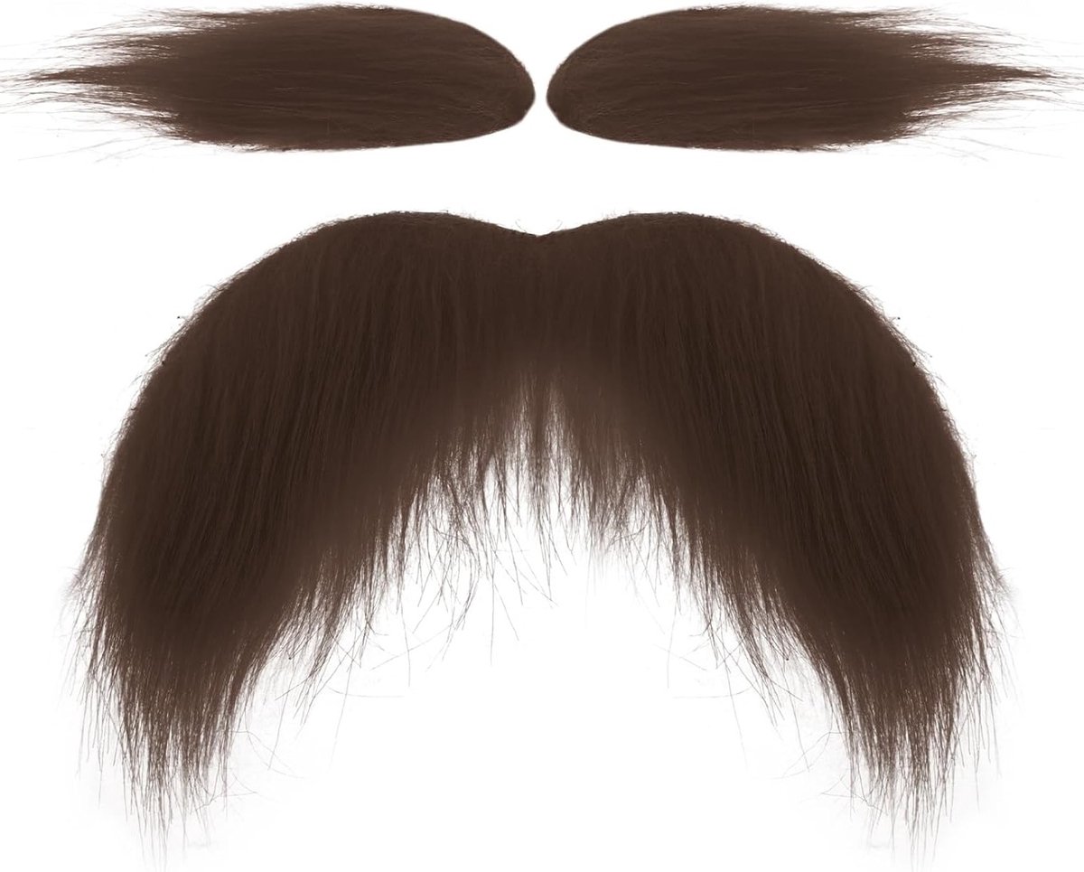 Realistische Nepporren en Wenkbrauwen voor Mannen en Vrouwen, Zelfklevende Fake Beards voor Cosplay, Halloween en Feestjes, Leuk Accessoire voor Verkleedpartijen