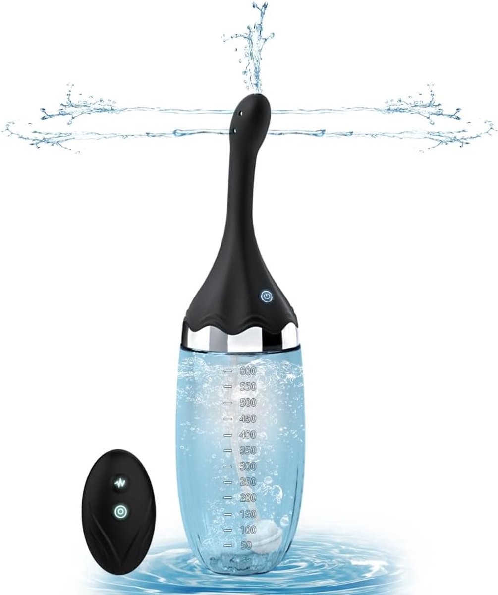 Anale douche – automatische lavementpeer – 20 oz elektrische lavementen voor colonreiniging voor vrouwen – met 3 snelheden – siliconen douches voor mannen – anale reiniger.L