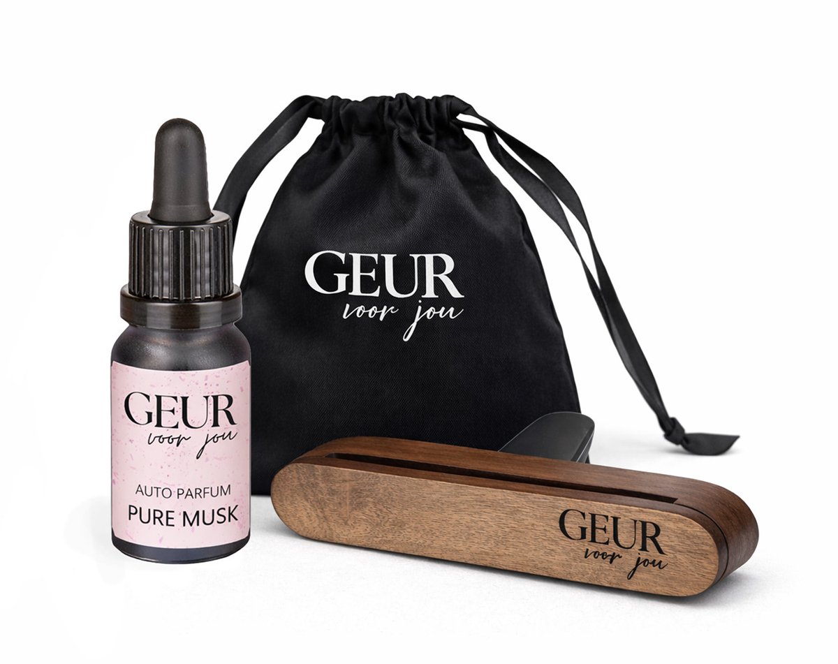 Geur voor Jou Pure Musk - Autoparfum 10 ml - Navulbaar - Dashboard Luchtverfrisser - 100% Natuurlijke Parfumolie