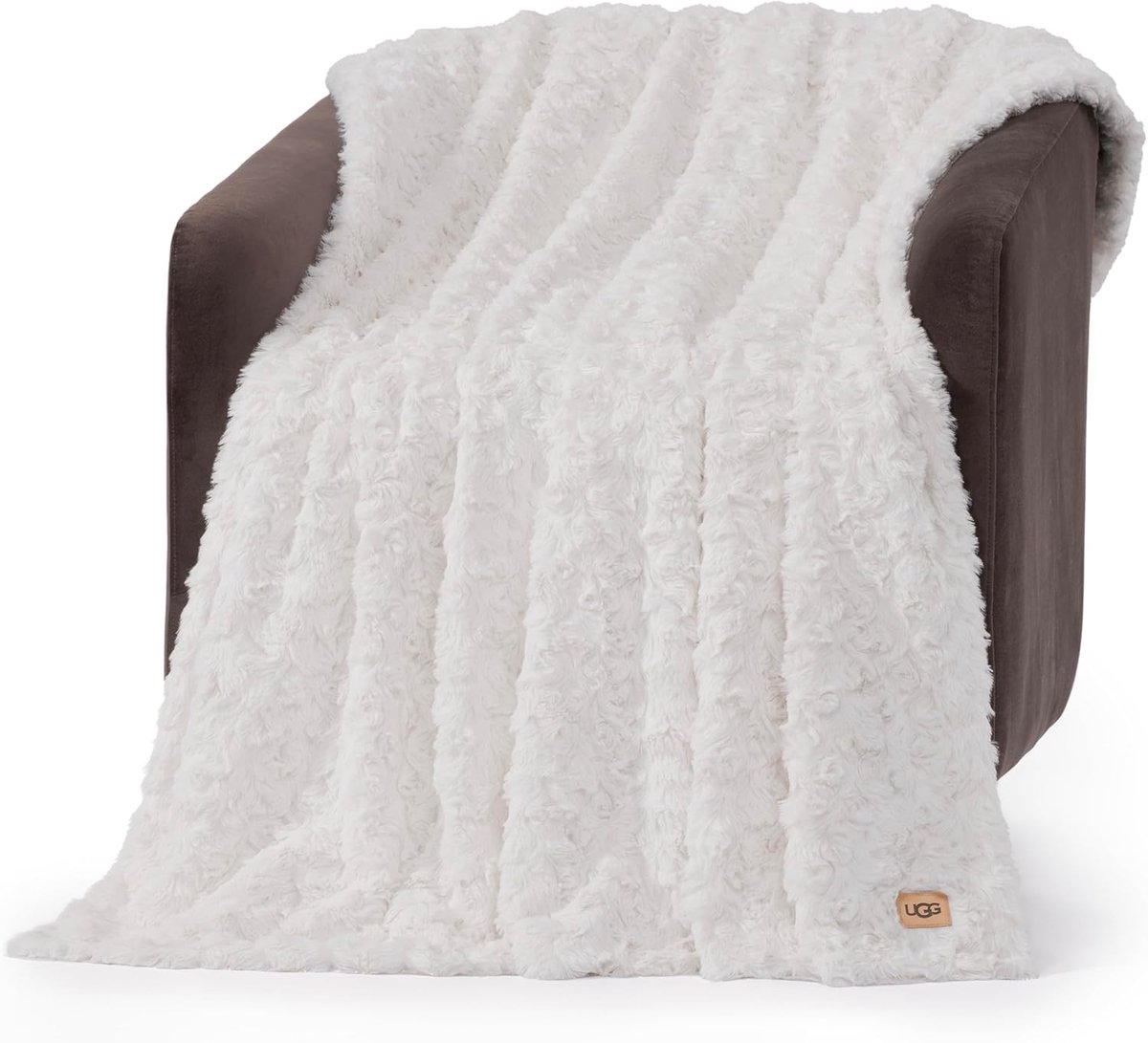 SnelShoppen - Luxe Fluffy Faux Fur Reversible Throw Blanket 69 x 50 inch - Cozy Hotel Style Boho Decor voor Sofa, Natural Kleur - Perfect voor Thuis e