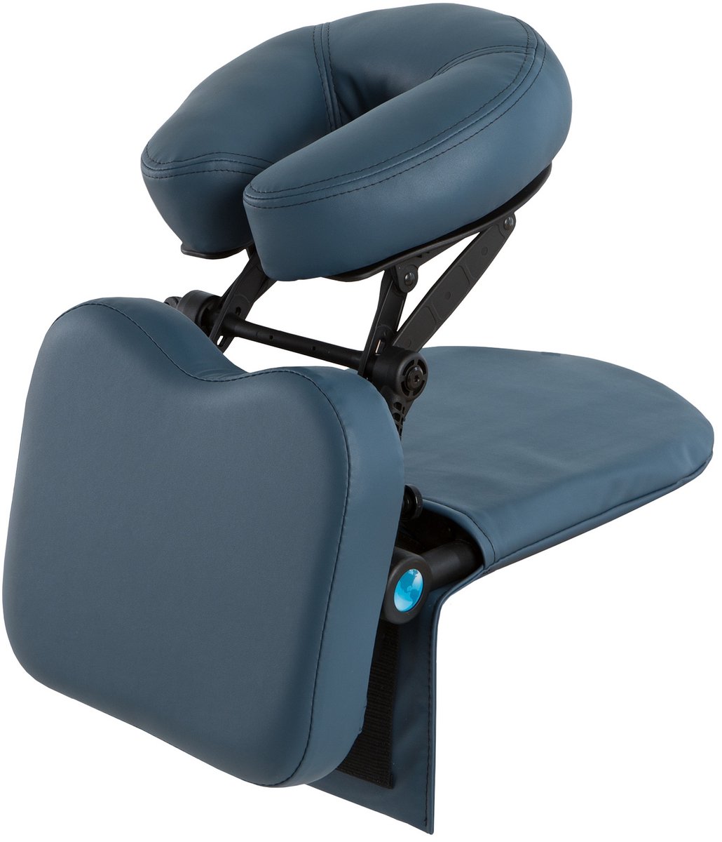EARTHLITE Massage Kit Travelmate Blauw – Uiterst draagbaar massagesysteem voor gebruik op een tafel in buikligging, ideaal voor herstel na een vitrectomie en voor massages onderweg