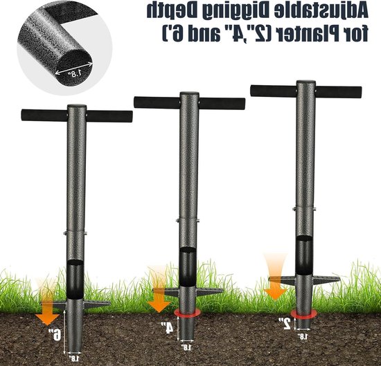 Bloembollen Planter - Tuin Gereedschap - Planten Bollen - Lange Handgreep - 33.5 Inch — afbeelding 4