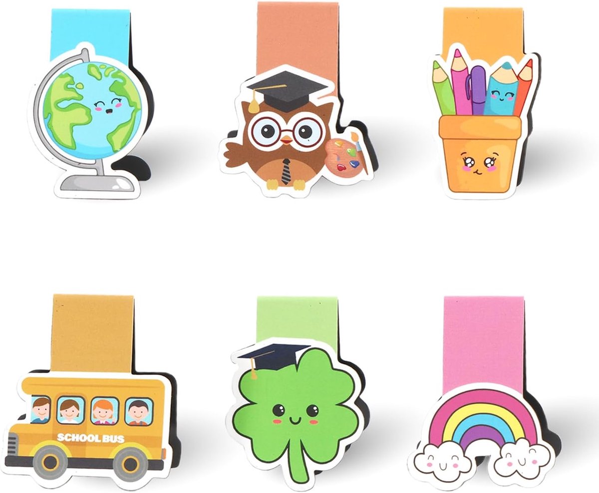 Thijox - Magnetische Boekenlegger Set voor Kinderen - 6 Stuks Bladwijzers - Voetbal Themapakket voor Jongens en Meisjes - Perfect Cadeau voor de Eerst
