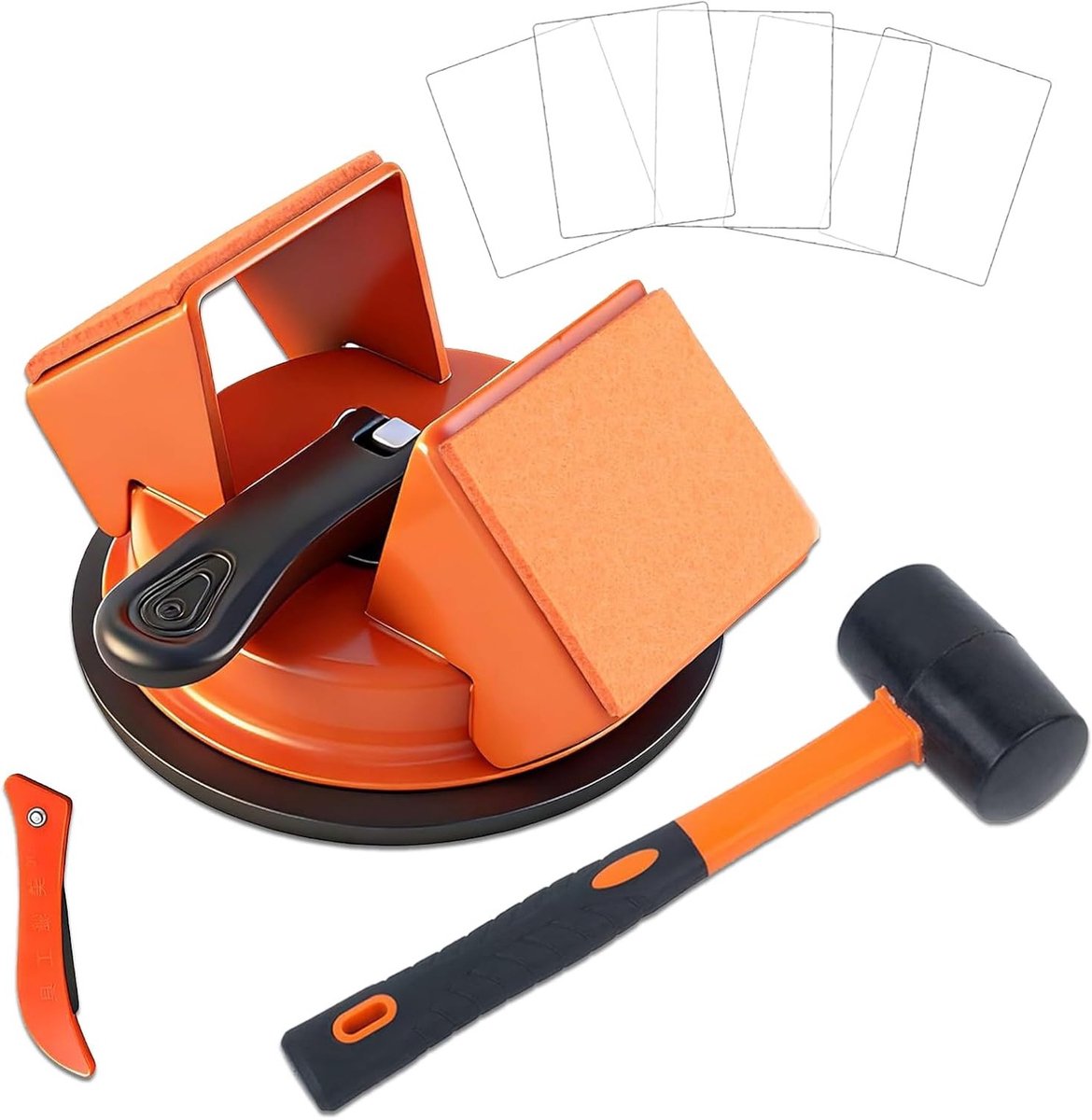 Reparatieset voor laminaatvloeren met dubbelzijdige zuignap, hamer en voegenreiniger - ide