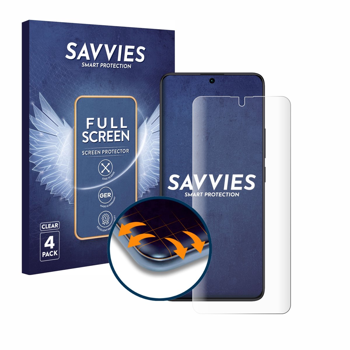 Savvies - Screenprotector voor Xiaomi Redmi Note 13 Pro 4G - Folie Beschermfolie transparant volledig dekking 4 Stuks