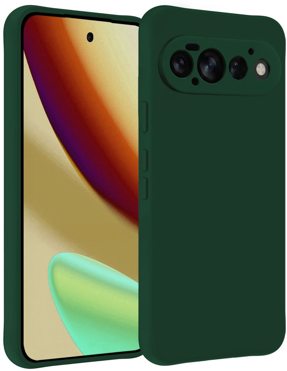 Hoesje - Geschikt voor Google Pixel 11 Pro - Sterk & Shockproof - Hoes Cover - Siliconen Case - Telefoonhoesjes - Donkergroen