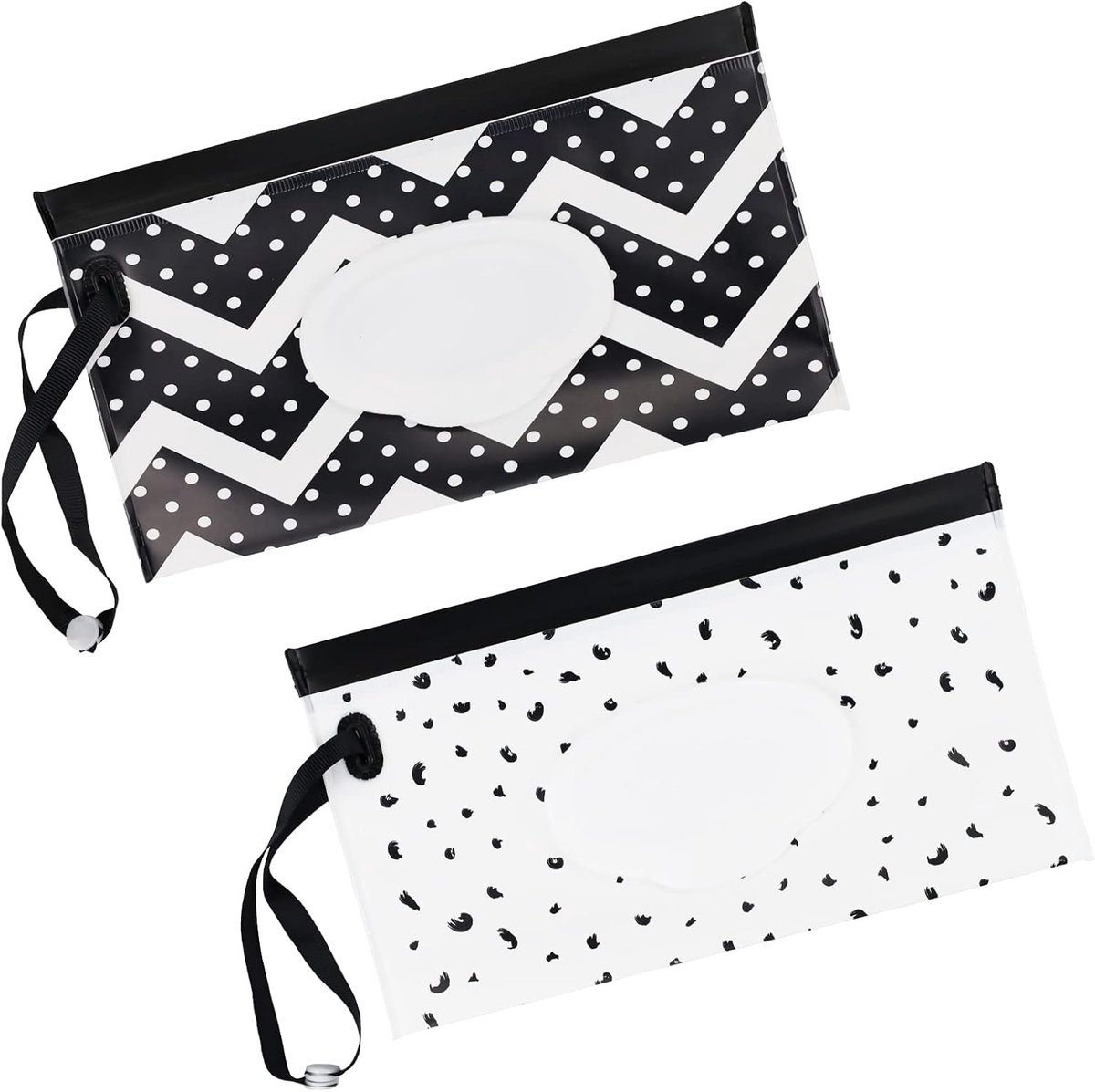 SnelShoppen - Baby Wet Wipes Pouches 2 Stuks - Herbruikbare & Refillbare Wipes Dispensers - Eco-vriendelijk EVA Materiaal - Ideaal voor Reizen & Thuis