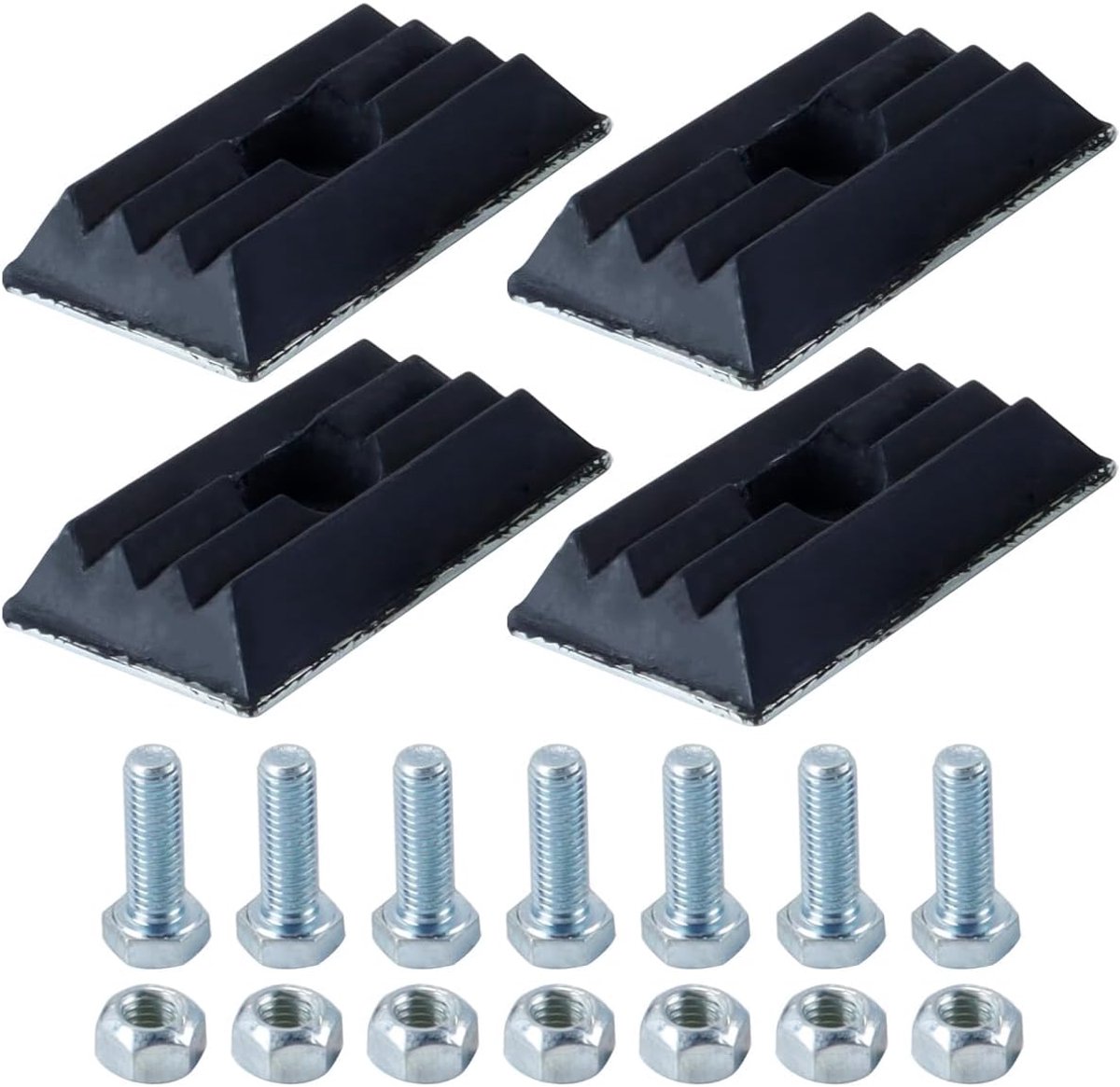 SnelShoppen - 4 Stuks Rubber Buffer Schokdempers Voor Vering Achter - Duurzaam Metaal - Vervangingsonderdelen Voor Camper, Bus, Lichte Vrachtwagen