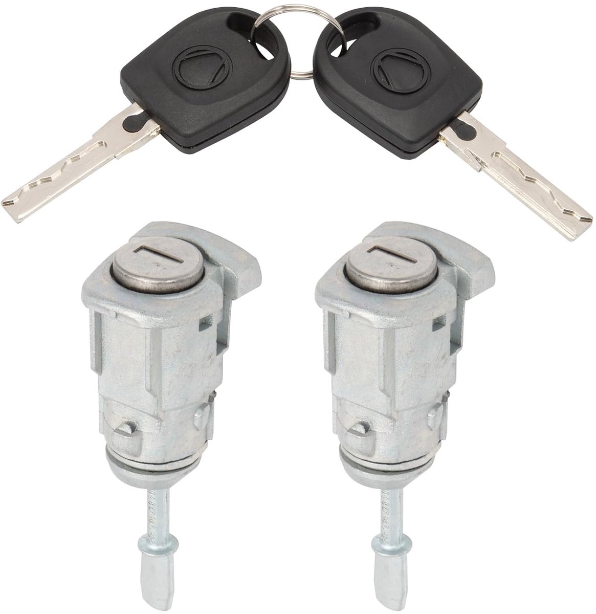 SnelShoppen - Lock Cylinder Left + Right voor Golf IV Bora Fabia - Deursleutel - Voertuigbeveiliging - Hoogwaardige ABS en Aluminium - Eenvoudige Inst