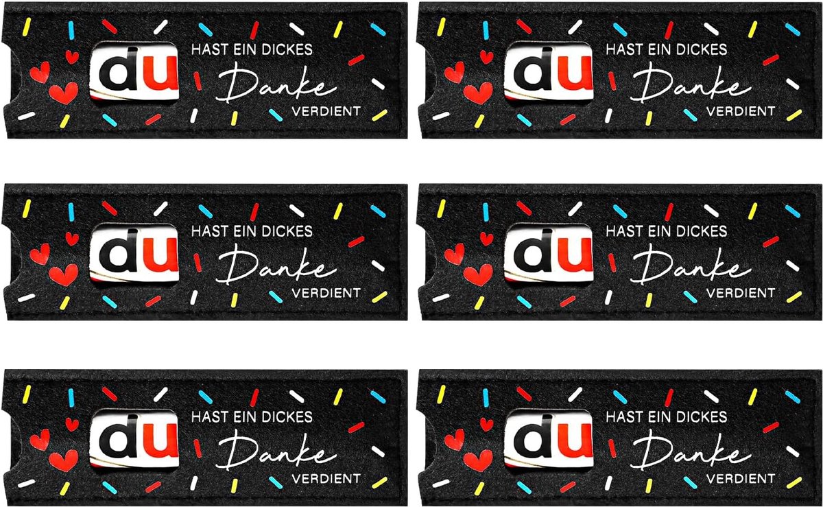 SnelShoppen - Giftota Hoes Vilt Geschenktasje Bedankje - 6 Stuks, Eco-vriendelijk, Perfect voor Feesten, Verjaardagen en Cadeaus