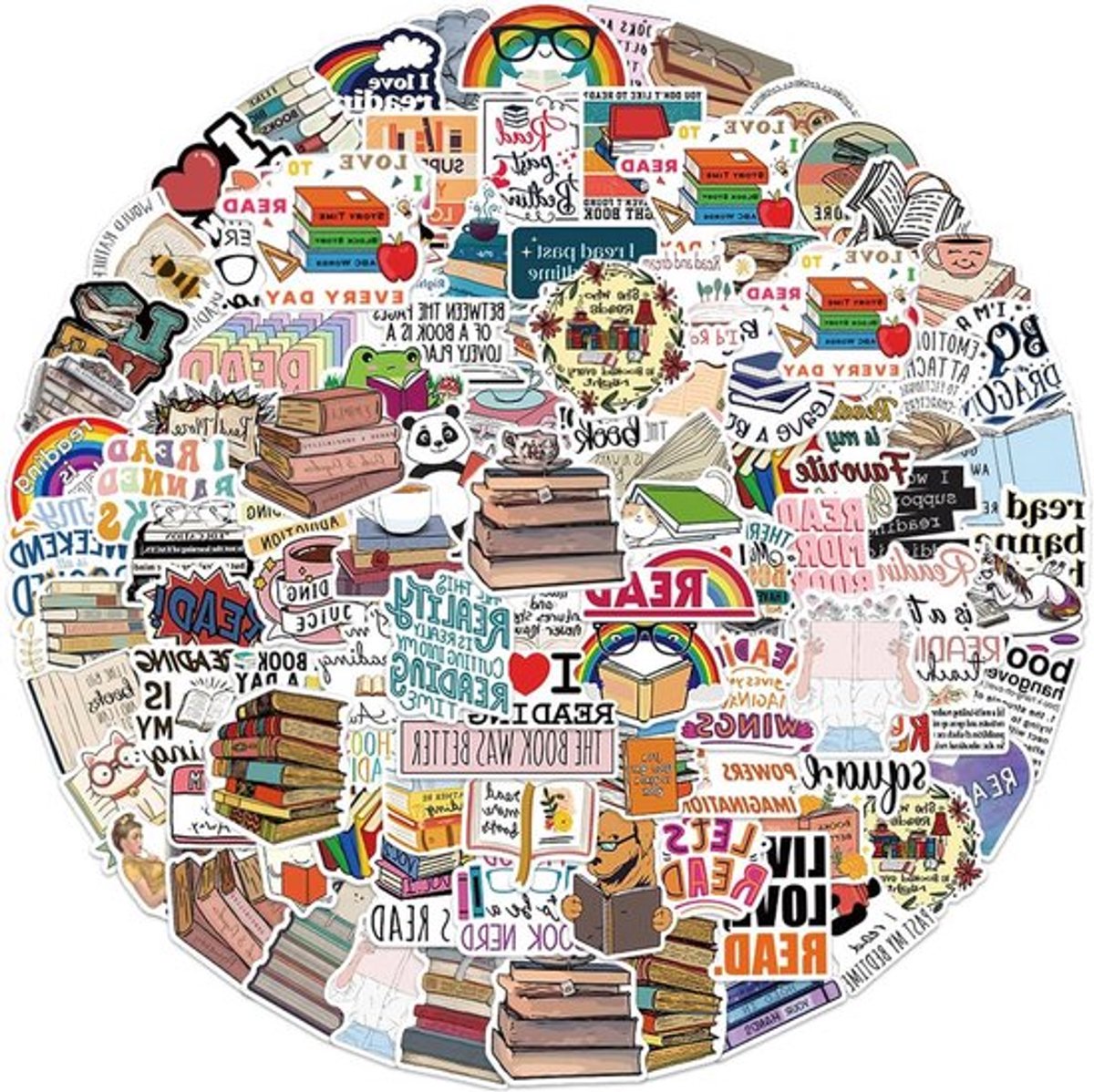 100 stuks vintage boekleesstickers - waterdicht - zonbeschermd - dagboekaccessoires voor boeken - laptops - mobiele telefoonhoesjes